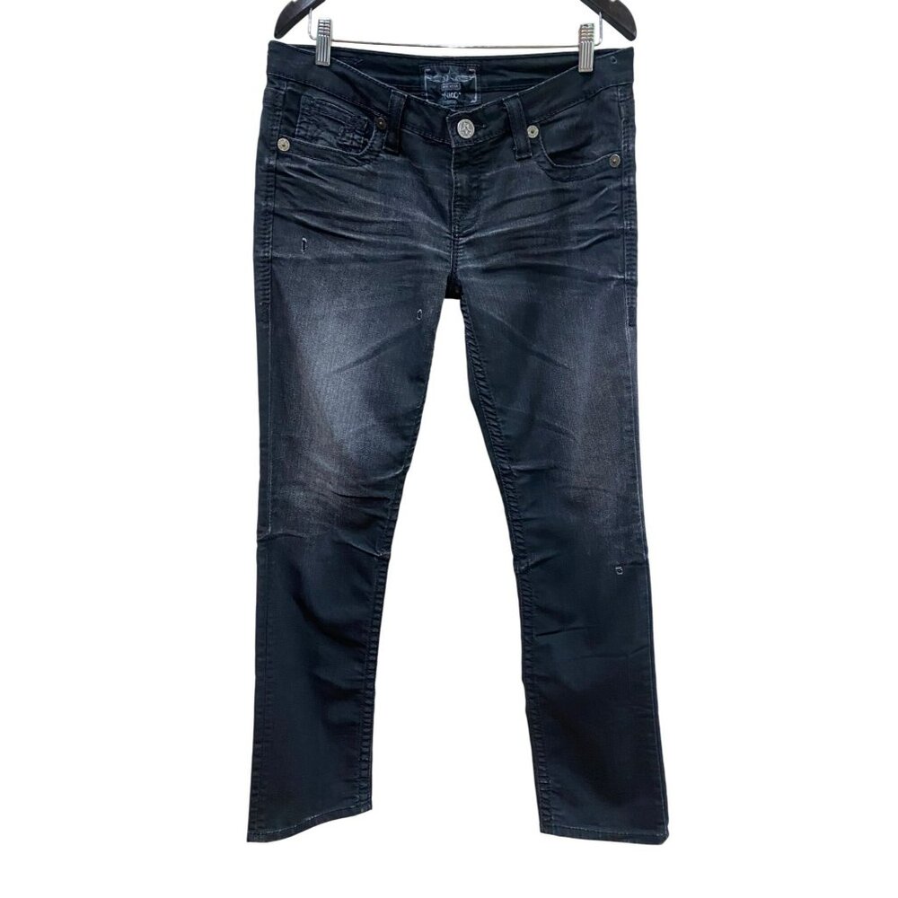 Big Star Nico Black Distressed Stretch Denim Jeans Womens 32R